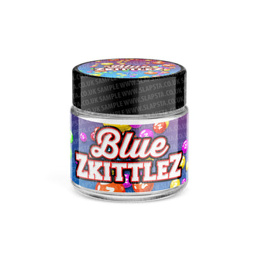 Blue Zkittlez Glass Jars Pre - Labeled - 3.5grams (1/8oz)