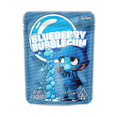 Blueberry Bubblegum Mylar Pouches Pre - Labeled - 3.5g (1/8oz)