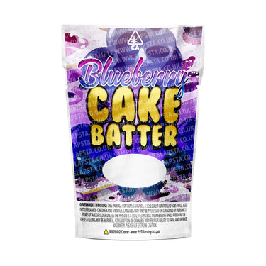 Blueberry Cake Batter Mylar Pouches Pre-Labeled - SLAPSTA