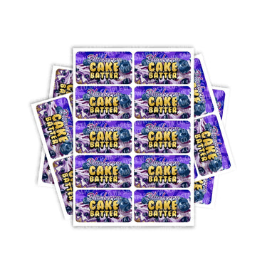 Blueberry Cake Batter Rectangle / Pre-Roll Labels - Pre-Roll (10.16cm x 6.7cm) / 10
