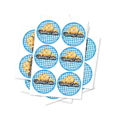 Blueberry Cruffin Circular Stickers - 2.5cm