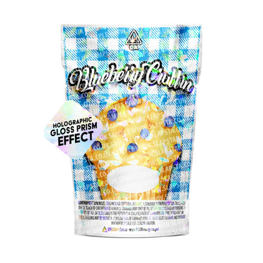 Blueberry Cruffin SFX Mylar Pouches Pre - Labeled - 3.5g (1/8oz)