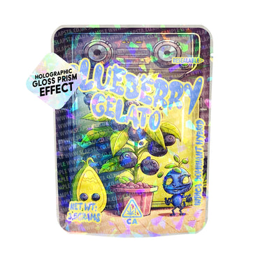 Blueberry Gelato SFX Mylar Pouches Pre - Labeled - 3.5g (1/8oz)