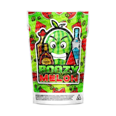 Boozy Melon Mylar Pouches Pre-Labeled - 3.5g (1/8oz) / No / 16pcs