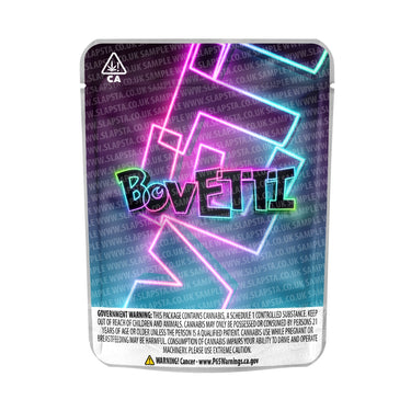 Bovetti Mylar Pouches Pre - Labeled - 3.5g (1/8oz)