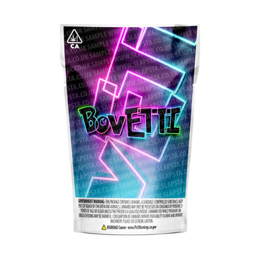 Bovetti Mylar Pouches Pre - Labeled - 3.5g (1/8oz)