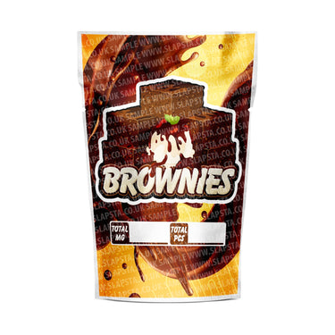 Brownies Mylar Pouches Pre-Labeled - 3.5g (1/8oz) / No / 16pcs