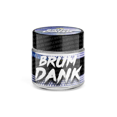 Brum Dank Glass Jars Pre - Labeled - 3.5grams (1/8oz)