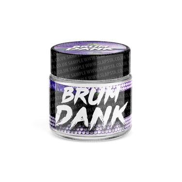 Brum Dank Glass Jars Pre - Labeled - 3.5grams (1/8oz)
