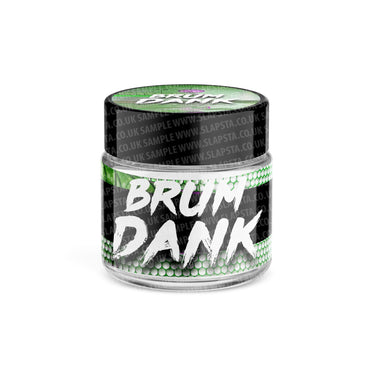 Brum Dank Glass Jars Pre - Labeled - 3.5grams (1/8oz)