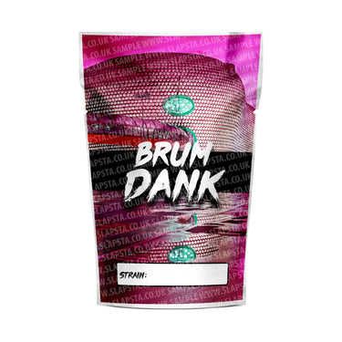 Brum Dank Mylar Pouches Pre-Labeled - 3.5g (1/8oz) / No / 16pcs