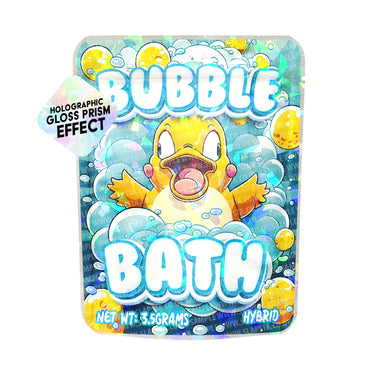 Bubble Bath SFX Mylar Pouches Pre - Labeled - 3.5g (1/8oz)