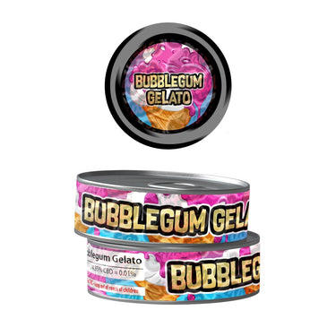 Bubblegum Gelato Pre - Labeled 3.5g Self - Seal Tins - 60pcs
