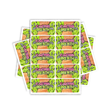 Cactus Breath Rectangle / Pre-Roll Labels - Pre-Roll (10.16cm x 6.7cm) / 10