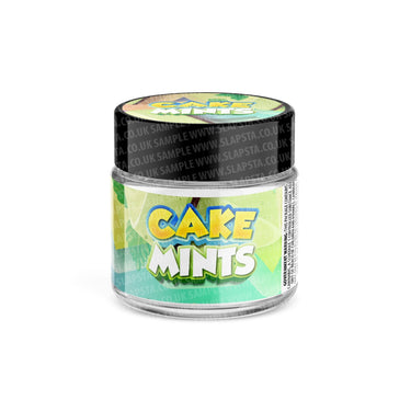 Cake Mints Glass Jars Pre - Labeled - 3.5grams (1/8oz)