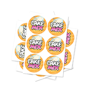 Cake Mix Circular Stickers - 2.5cm