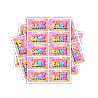 Candy Cake Rectangle / Pre - Roll Labels - Pre - Roll (10.16cm x 6.7cm)