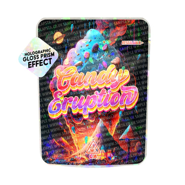 Candy Eruption SFX Mylar Pouches Pre - Labeled - 3.5g (1/8oz)