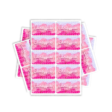 Candy Floss Rectangle / Pre - Roll Labels - Pre - Roll (10.16cm x 6.7cm)
