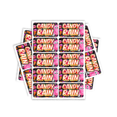 Candy Rain Rectangle / Pre-Roll Labels - Pre-Roll (10.16cm x 6.7cm) / 10