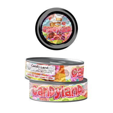 Candyland Pre - Labeled 3.5g Self - Seal Tins - 60pcs