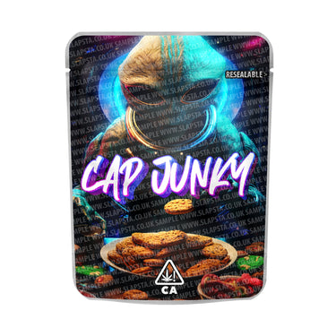 Cap Junky Mylar Pouches Pre - Labeled - 3.5g (1/8oz)