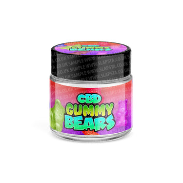 CBD Infused Gummy Bears Glass Jars Pre - Labeled - 3.5grams (1/8oz)