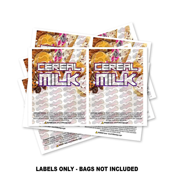 Cereal Milk Mylar Bag Labels ONLY - SLAPSTA