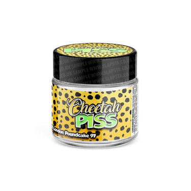 Cheetah Piss Glass Jars Pre - Labeled - 3.5grams (1/8oz)