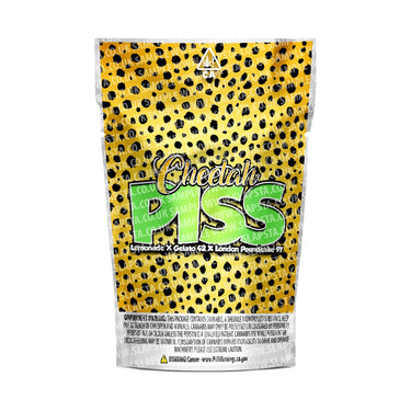 Cheetah Piss Mylar Pouches Pre-Labeled - SLAPSTA