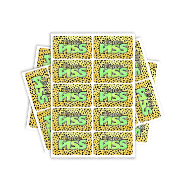 Cheetah Piss Rectangle / Pre-Roll Labels - Pre-Roll (10.16cm x 6.7cm) / 10