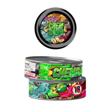 Chemdawg Pre - Labeled 3.5g Self - Seal Tins - 60pcs