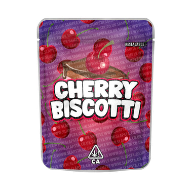 Cherry Biscotti Mylar Pouches Pre - Labeled - 3.5g (1/8oz)