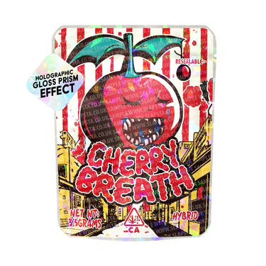 Cherry Breath SFX Mylar Pouches Pre - Labeled - 3.5g (1/8oz)