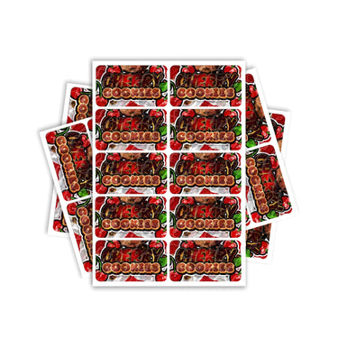 Cherry Cookies Rectangle / Pre-Roll Labels - Pre-Roll (10.16cm x 6.7cm) / 10