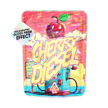 Cherry Diesel SFX Mylar Pouches Pre - Labeled - 3.5g (1/8oz)