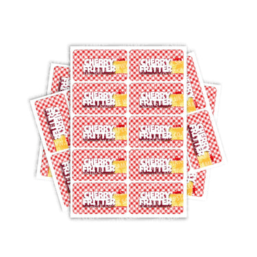 Cherry Fritter Rectangle / Pre - Roll Labels - Pre - Roll (10.16cm x 6.7cm)