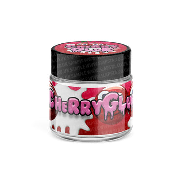 Cherry Glue Glass Jars Pre - Labeled - 3.5grams (1/8oz)