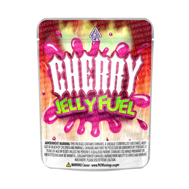Cherry Jelly Fuel Mylar Pouches Pre - Labeled - 3.5g (1/8oz)