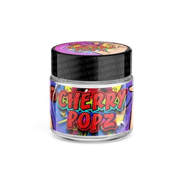 Cherry Popz Glass Jars Pre - Labeled - 3.5grams (1/8oz)