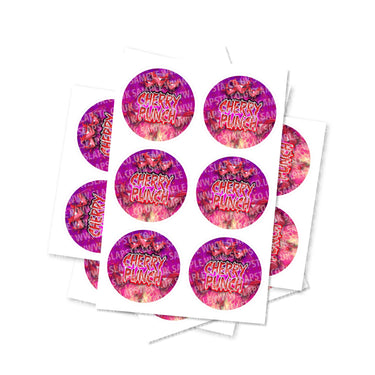 Cherry Punch Circular Stickers - 2.5cm