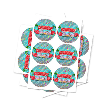 Cherry Sherb Circular Stickers - 2.5cm