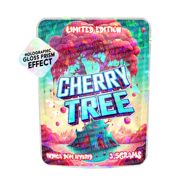 Cherry Tree SFX Mylar Pouches Pre - Labeled - 3.5g (1/8oz)