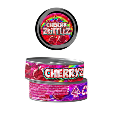 Cherry Zkittlez Pre - Labeled 3.5g Self - Seal Tins - 60pcs