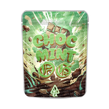 Choc Mint OG Mylar Pouches Pre - Labeled - 3.5g (1/8oz)