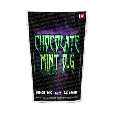 Choc Mint OG Mylar Pouches Pre - Labeled - 3.5g (1/8oz)