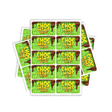 Chocolate Mint Rectangle / Pre-Roll Labels - Pre-Roll (10.16cm x 6.7cm) / 10