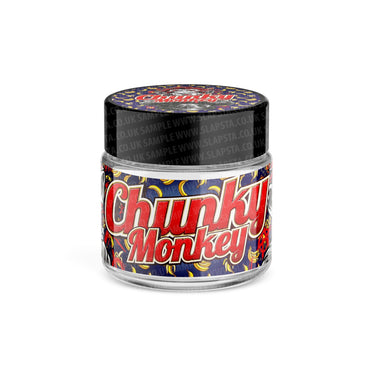 Chunky Monkey Glass Jars Pre - Labeled - 3.5grams (1/8oz)