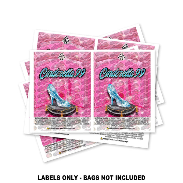 Cinderella 99 Mylar Bag Labels ONLY - SLAPSTA
