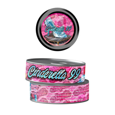 Cinderella 99 Pre - Labeled 3.5g Self - Seal Tins - 60pcs